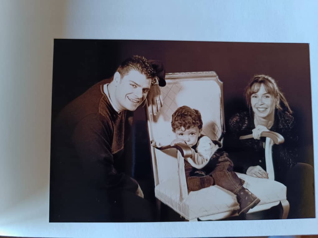 Baby David with his parents